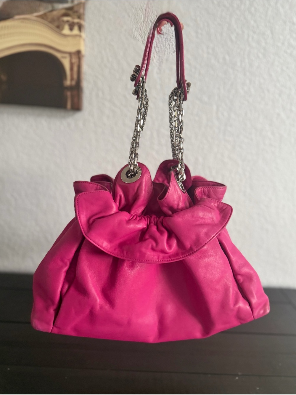 Dior “Le Trente” Pink Lambskin Leather Shoulder Bag Handbag & COA - Picture 2 of 16